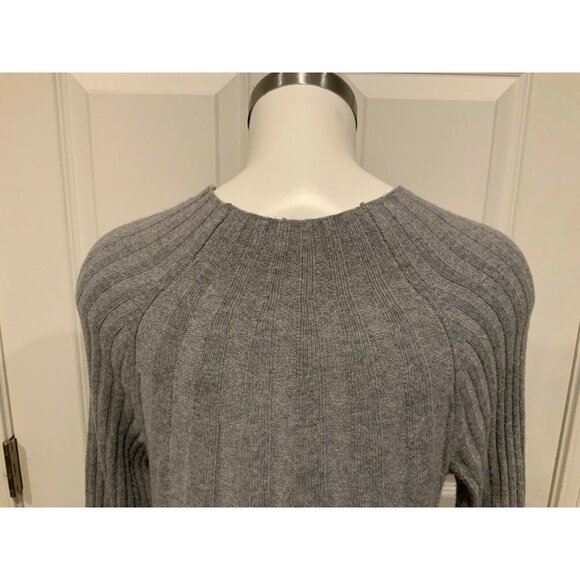 Anthropologie Gray Sweater Dress W/ Yellow Hem, Size XS - Picture 7 of 8
